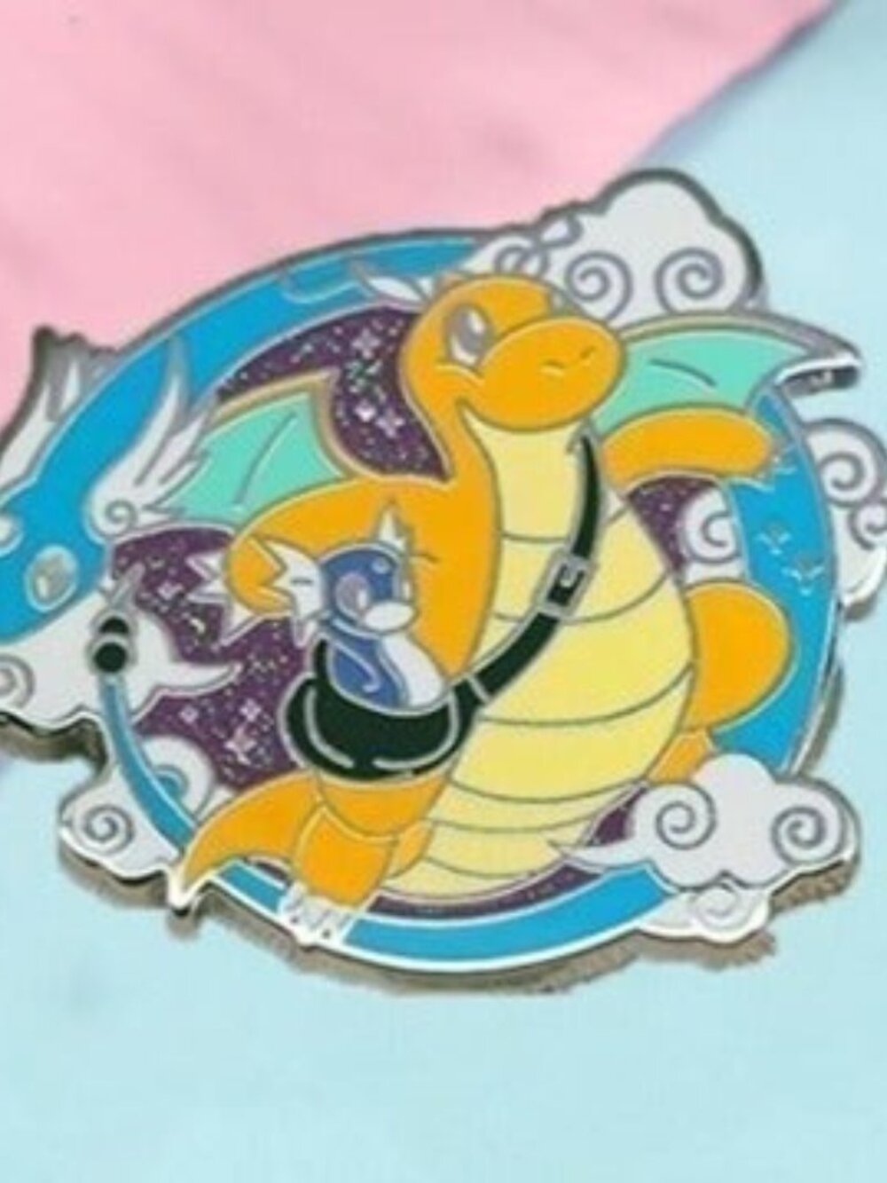 Pokemon Dratini, Dragonair, Dragonite Evolution Enamel Pin
